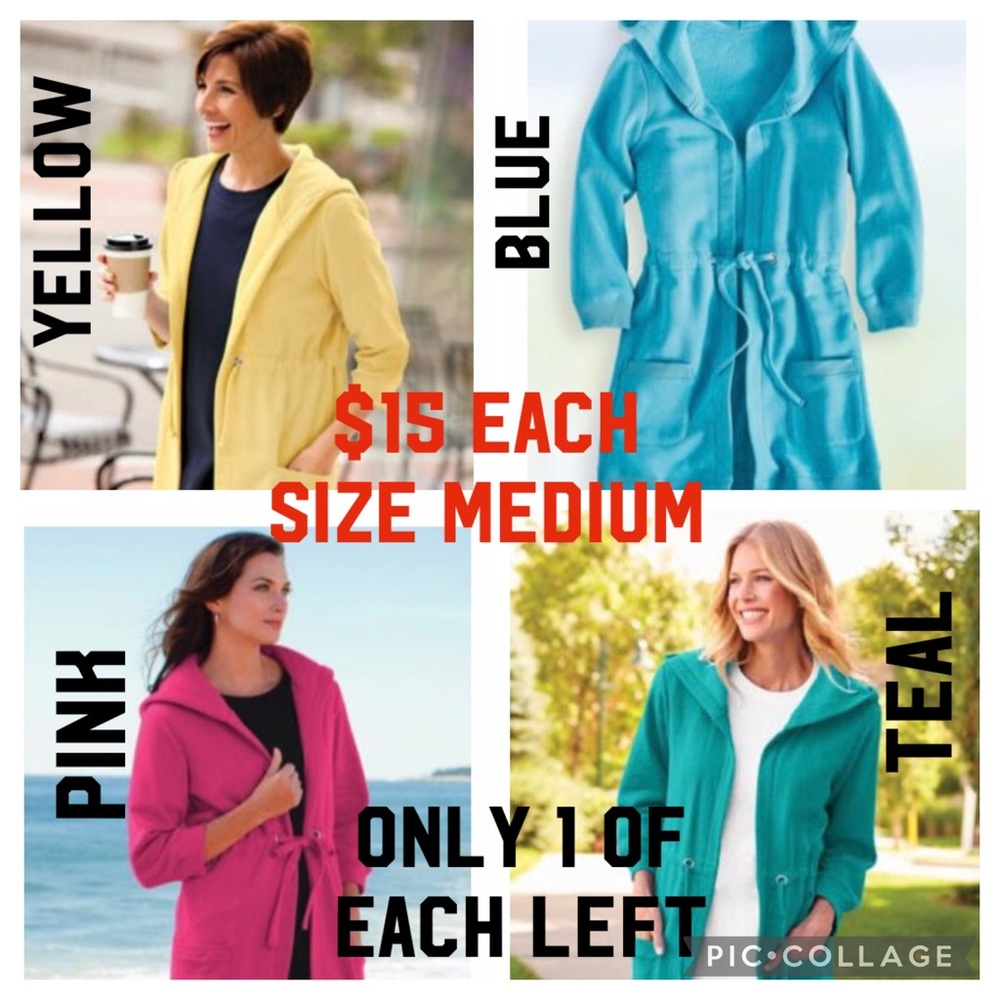 Fleece Sweaters- Pink/Blue/Teal/Yellow